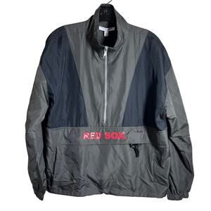 Boston Red Sox 1/2 Zip Packable Jacket Womens sz Small NWT Erin Andrews Charcoal
